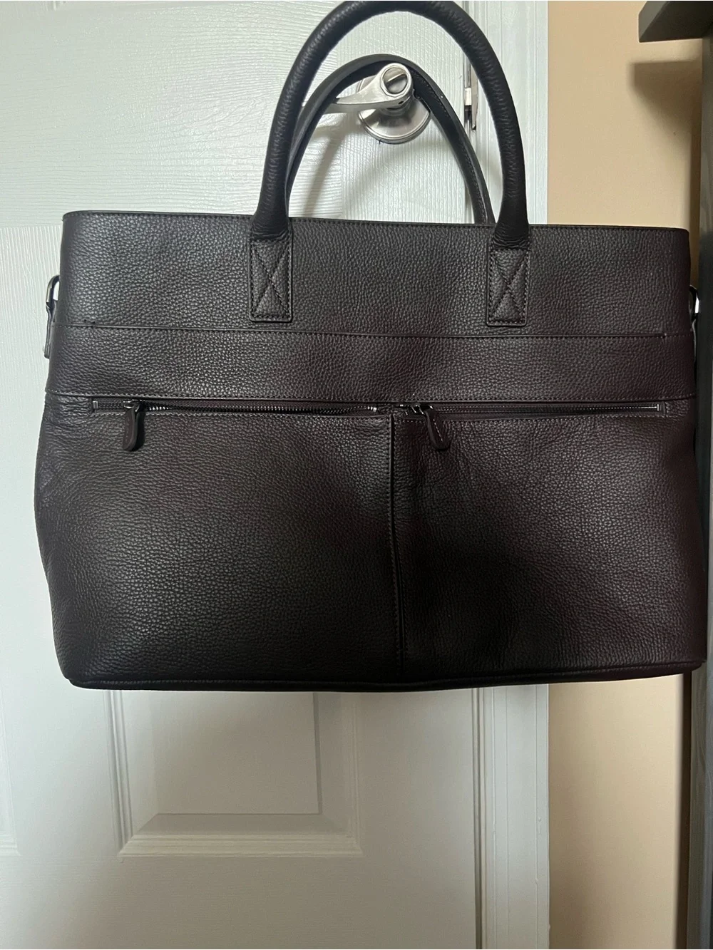 Mark & Graham Dark Brown Men's Leather Briefcase